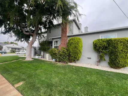 a view of a house with a garden