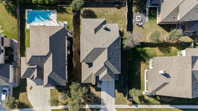 an aerial view of multiple house