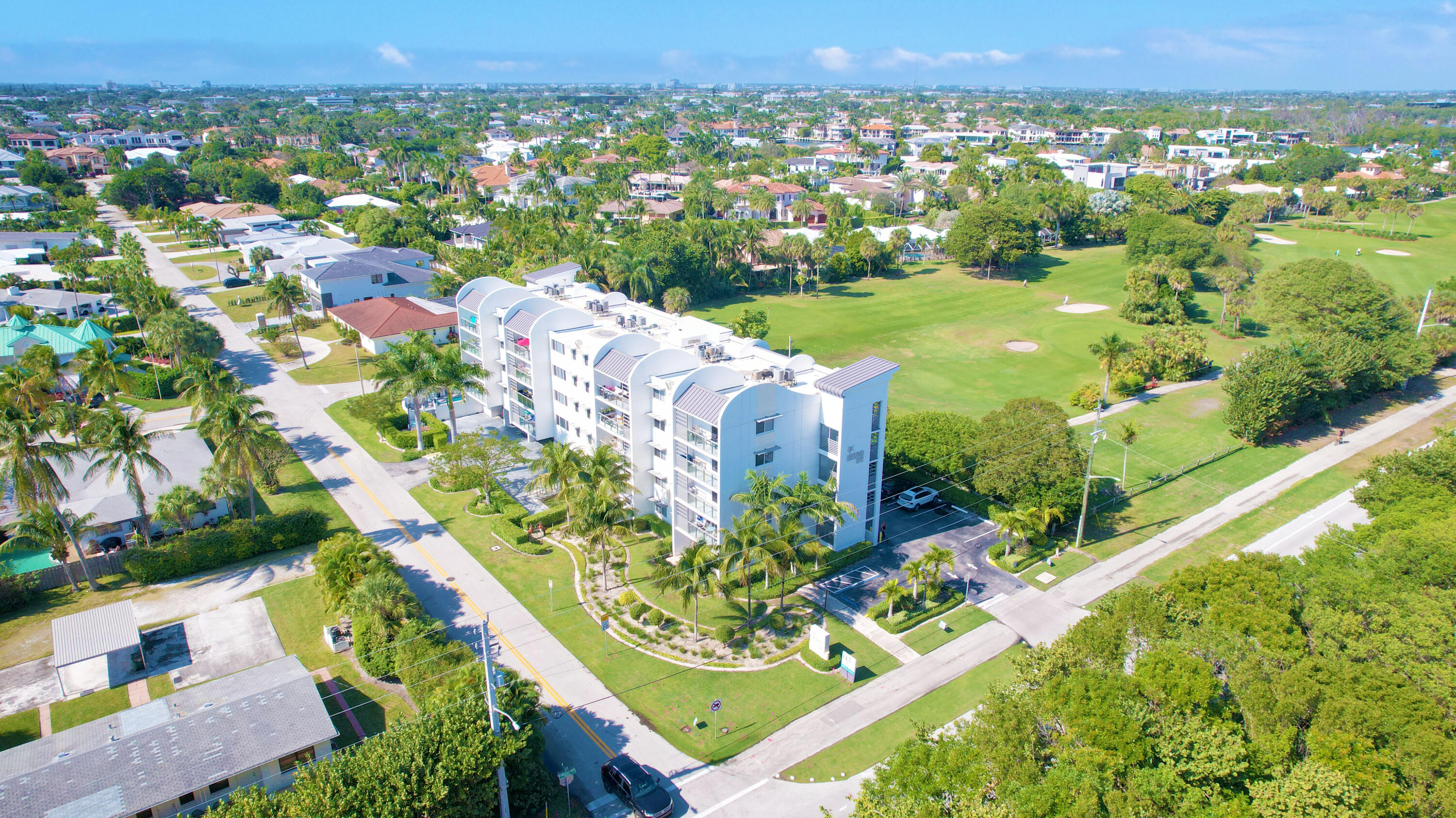 601 North Ocean Boulevard Boca Raton, FL 33432 - Photo 35 of 36 an aerial view of residential houses with outdoor space and trees