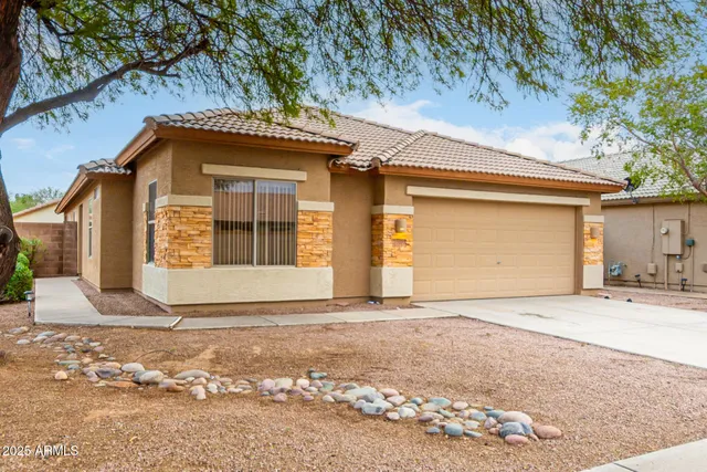 a front view of a house