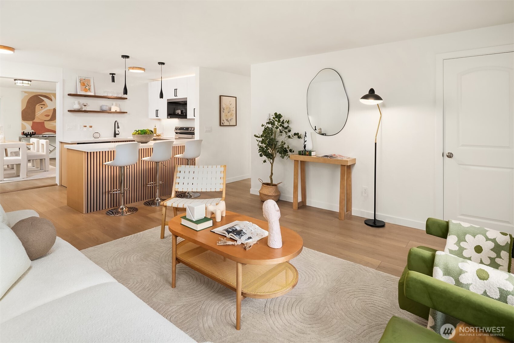 3105 South Hudson Street Seattle, WA 98108 - Photo 3 of 26 a living room with furniture and a fireplace