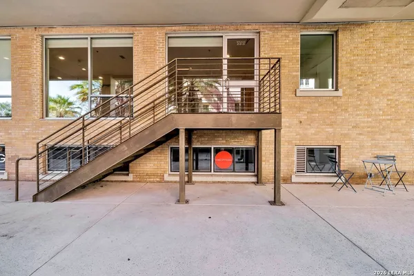 a view of an entryway with a fireplace