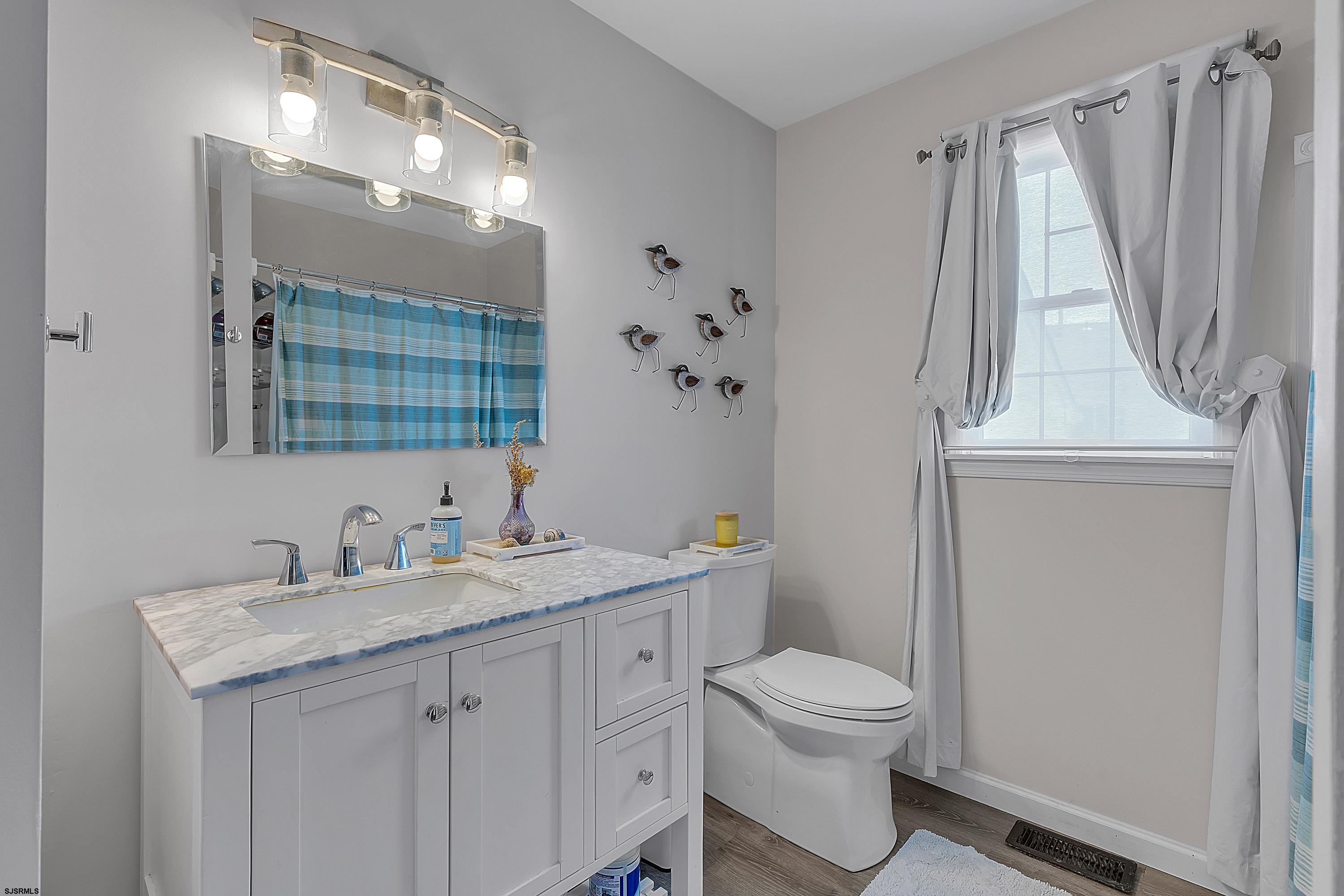 316 Gull Cove Brigantine, NJ 08203 - Photo 19 of 32 a bathroom with a sink a toilet and a mirror