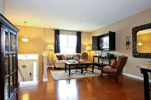 10346 Kerry Ridge Court, Unit 26 Chicago Ridge, IL 60415 - Photo 3 of 13 a living room with fireplace furniture and a flat screen tv