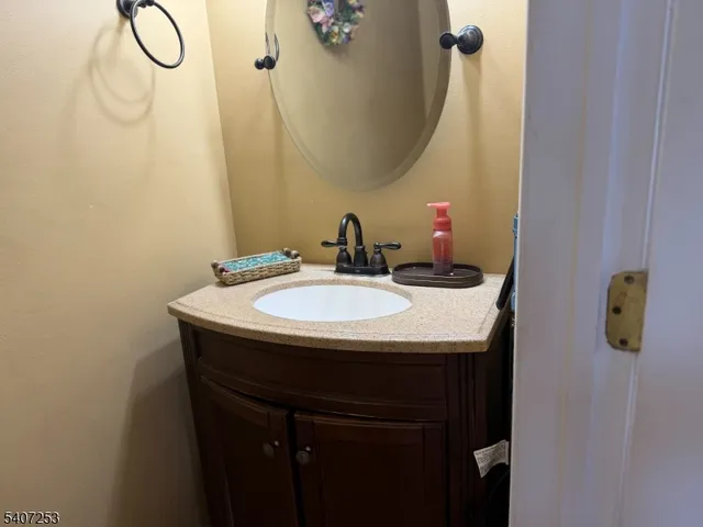 a sink and a table in a room