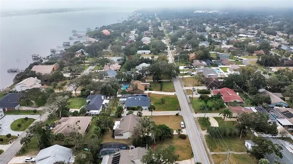 an aerial view of a city