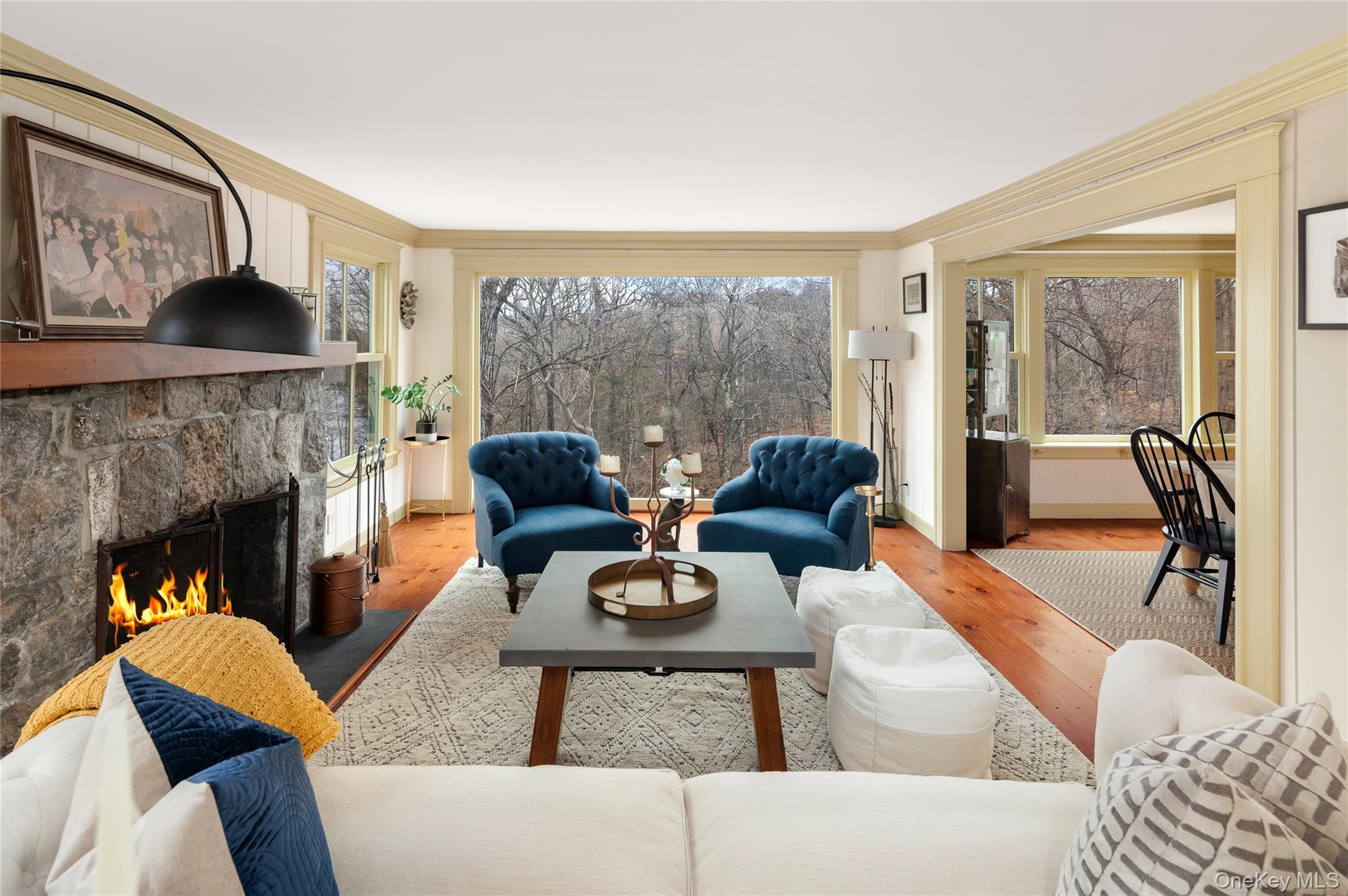1355 Journeys End Road Croton-on-Hudson, NY 10520 - Photo 5 of 47 a living room with furniture and a fireplace
