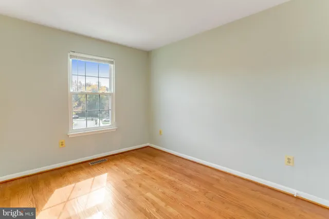 a view of a room with a window