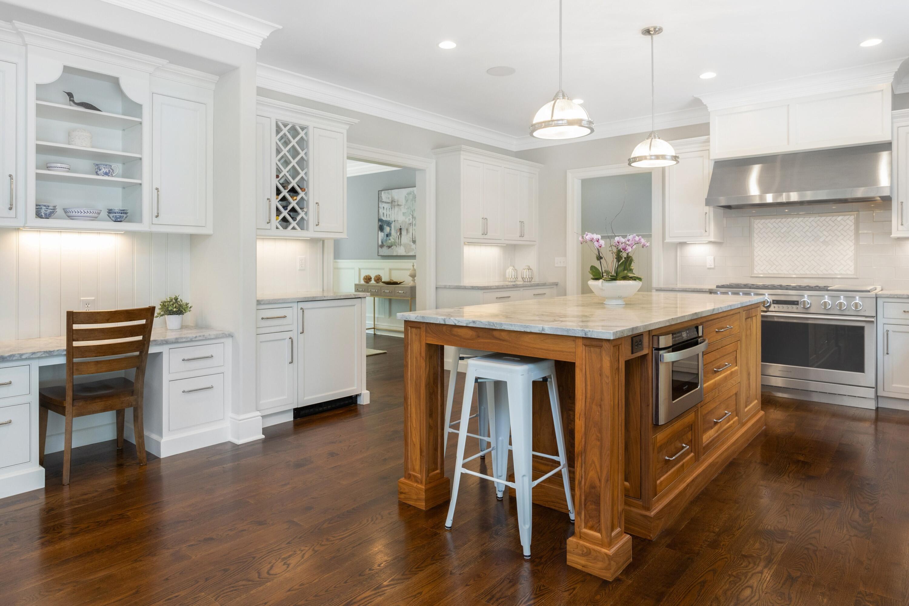 46 Stanton Road Darien, CT 06820 - Photo 15 of 48 a kitchen with kitchen island a counter top space appliances and cabinets