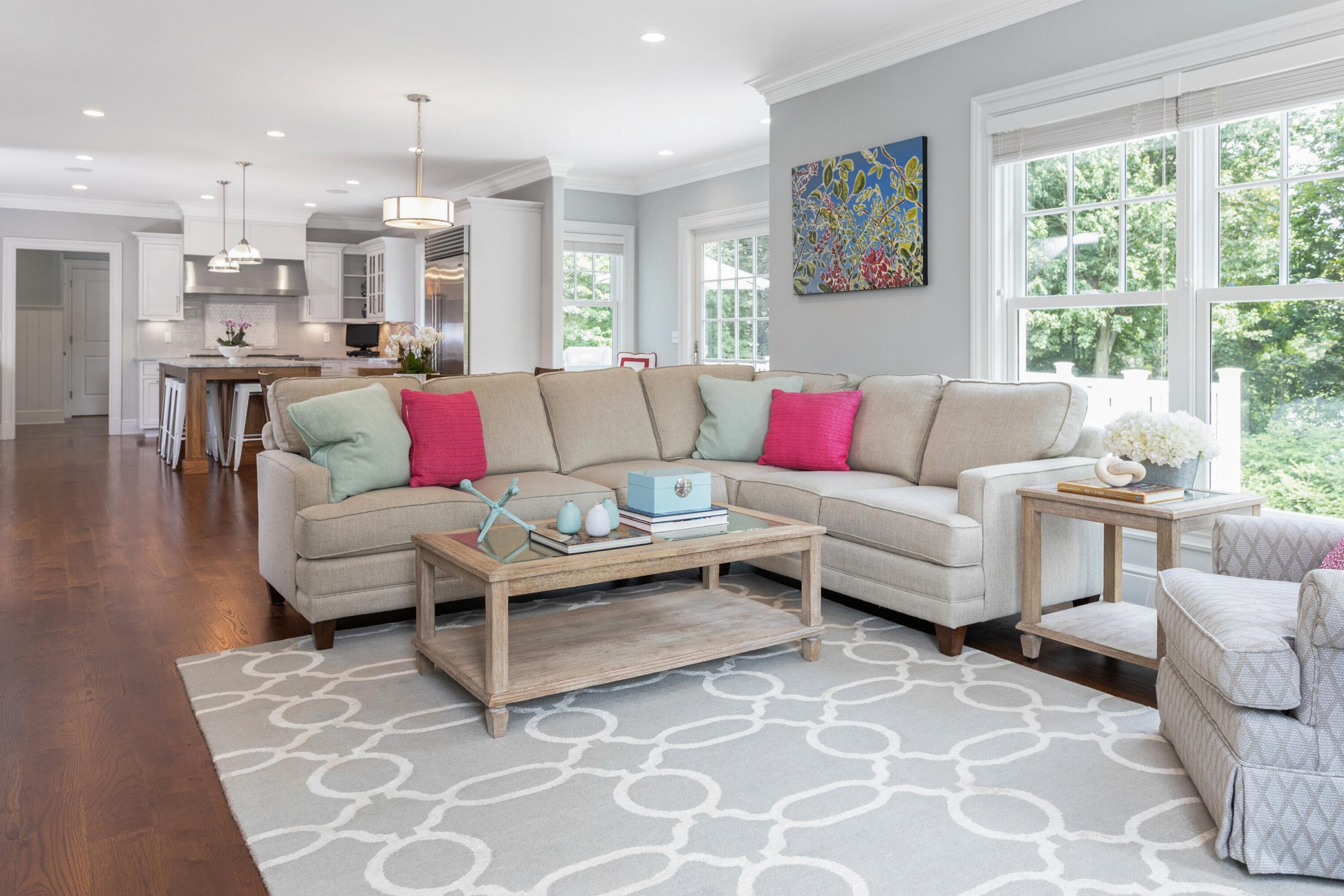 46 Stanton Road Darien, CT 06820 - Photo 9 of 48 a living room with furniture and a large window