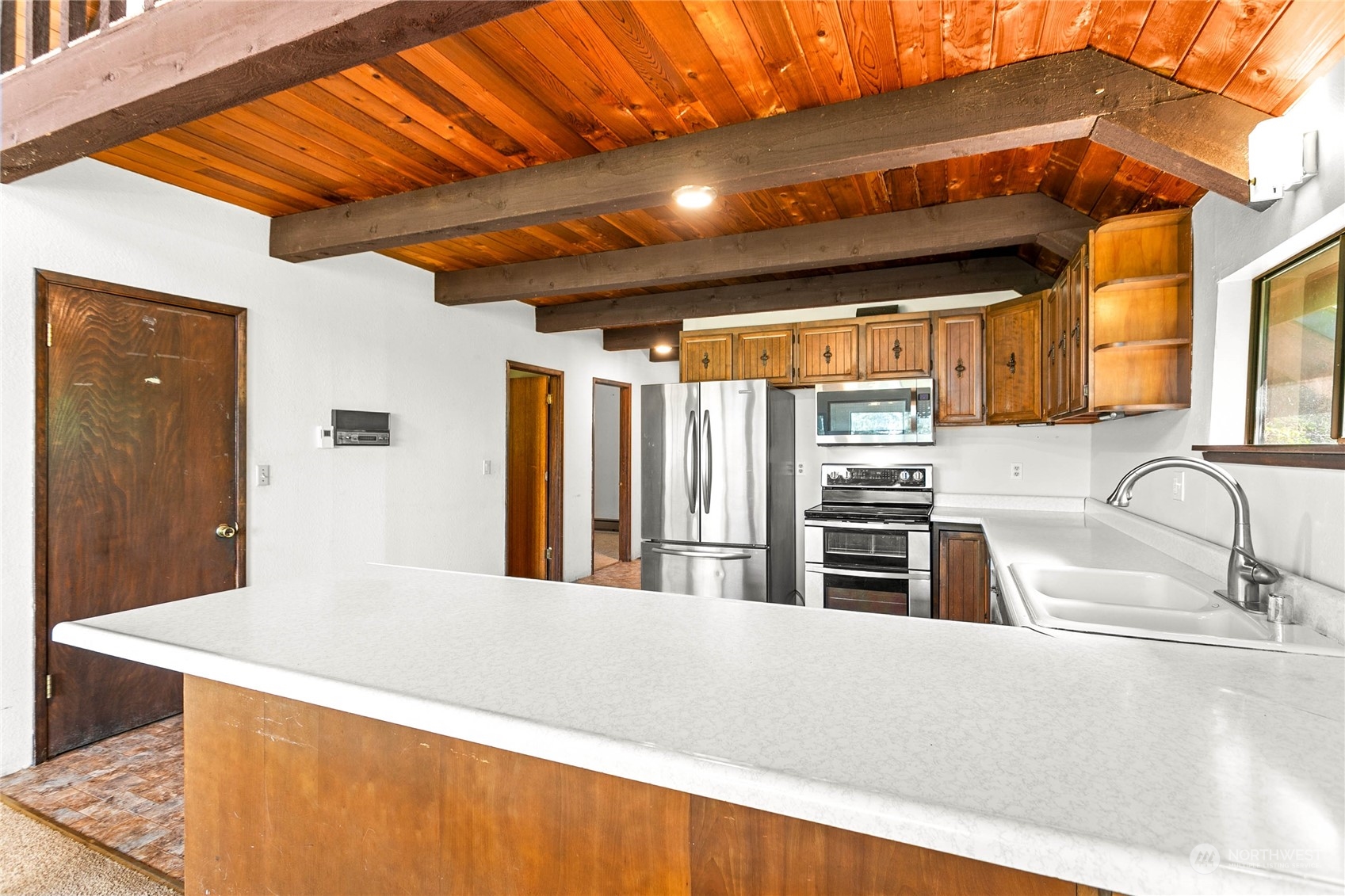 6402 Goodwin Road Everson, WA 98247 - Photo 5 of 39 a view of kitchen with furniture and large window