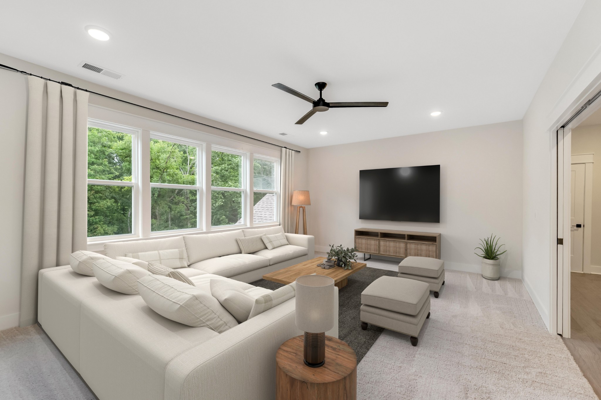 349 Bournemouth Lane Hermitage, TN 37076 - Photo 37 of 60 a living room with furniture and a flat screen tv