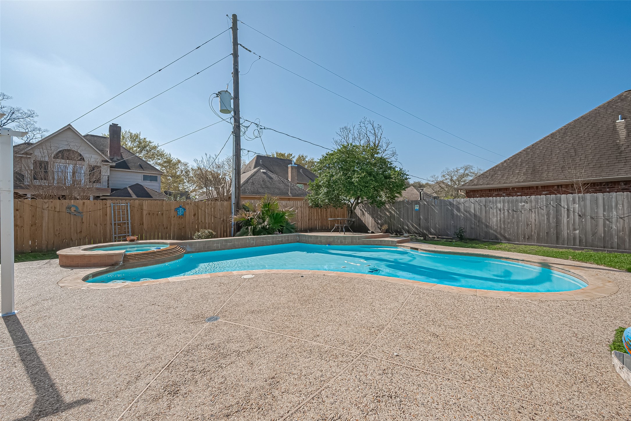 5803 Slashwood Lane Spring, TX 77379 - Photo 41 of 46 Spacious backyard oasis featuring a sparkling pool, perfect for relaxation and entertaining.