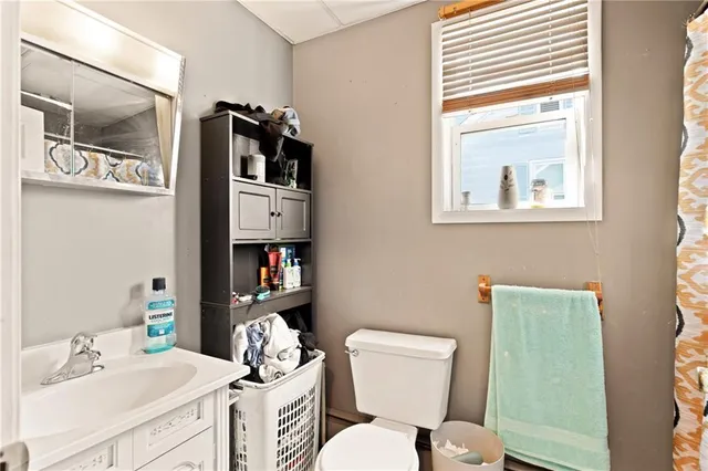 a workspace with furniture and a window