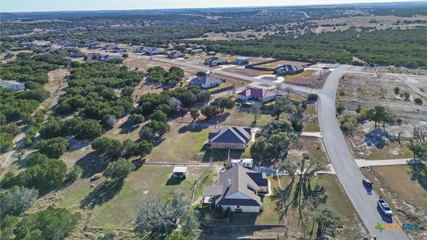 an aerial view of multiple house