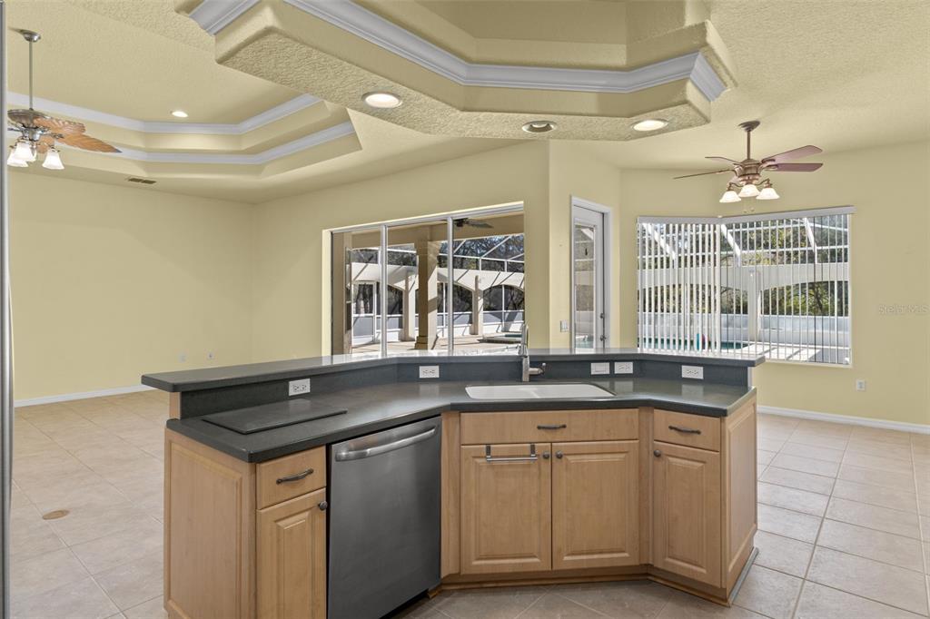 10130 Lazy Days Court Weeki Wachee, FL 34613 - Photo 21 of 85 a kitchen with granite countertop a sink and cabinets