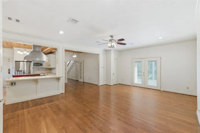 a view of a kitchen with a sink and cabinet