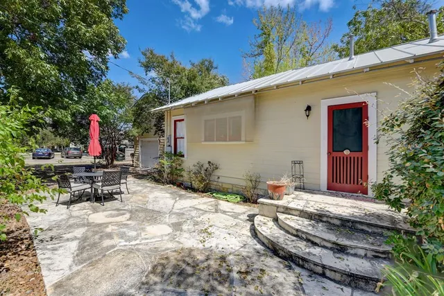 a view of outdoor space with seating area