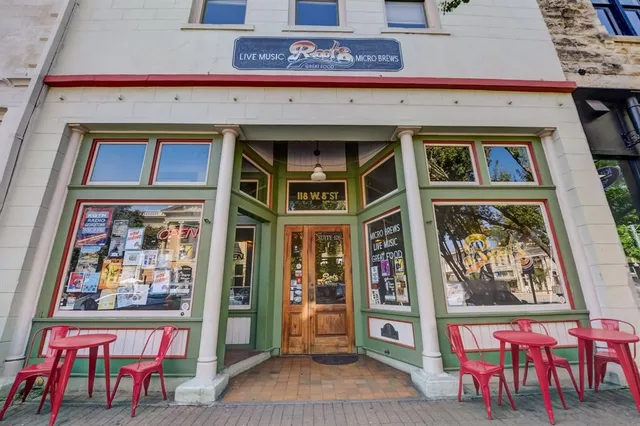 a front view of a building