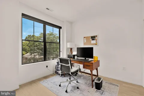 a view of a workspace with a window