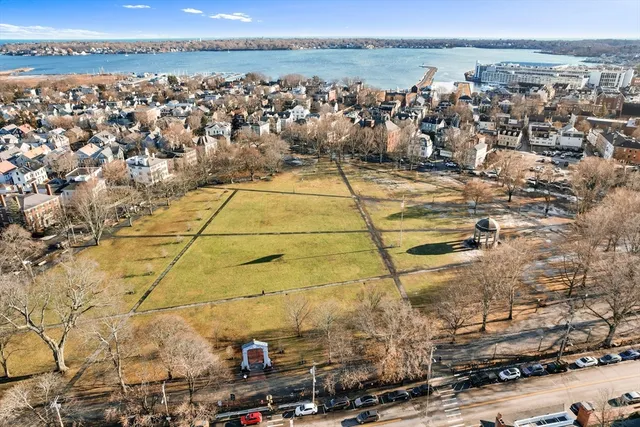 an aerial view of a city