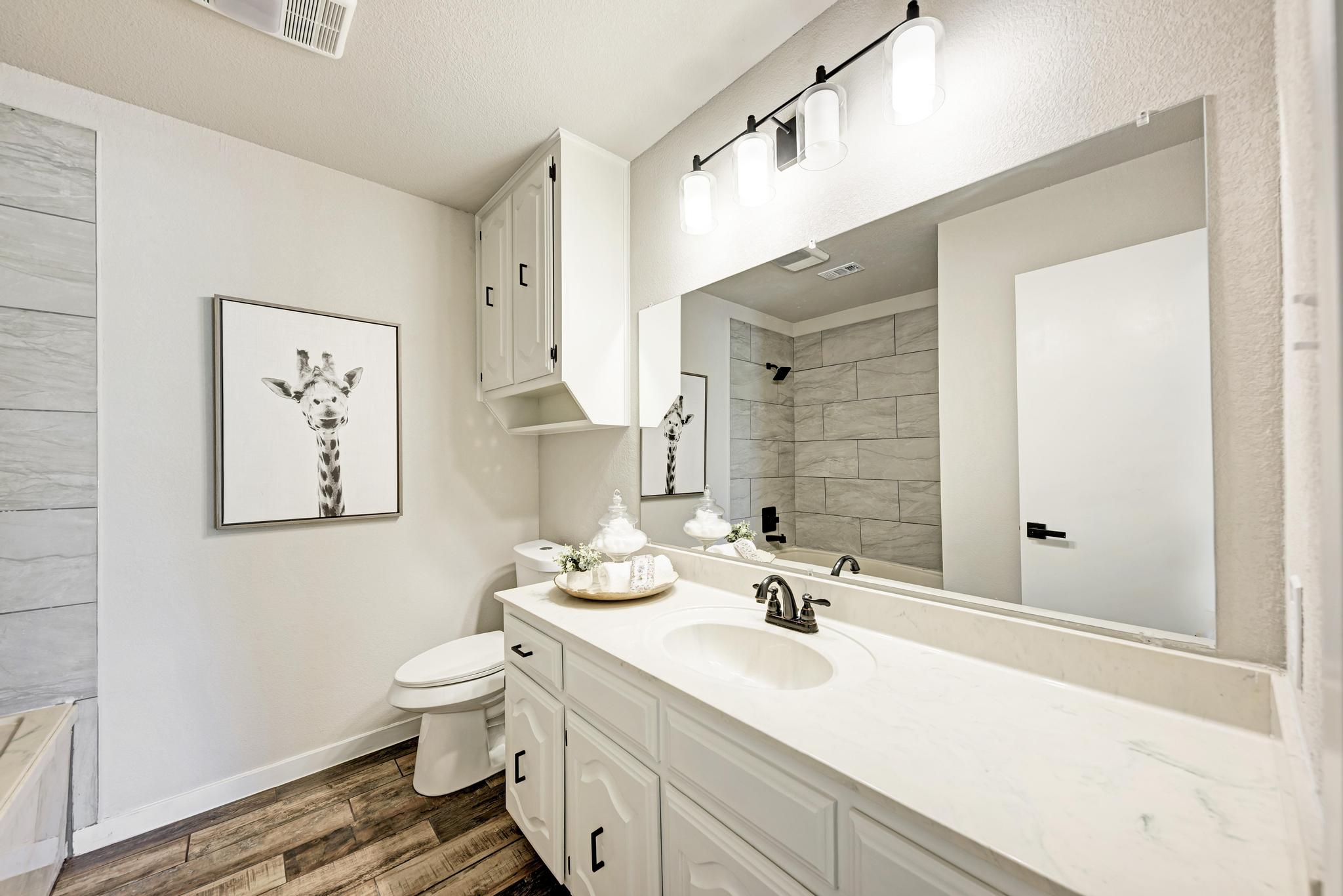 2365 Hackberry Road Salado, TX 76571 - Photo 28 of 40 a bathroom with a sink and a mirror