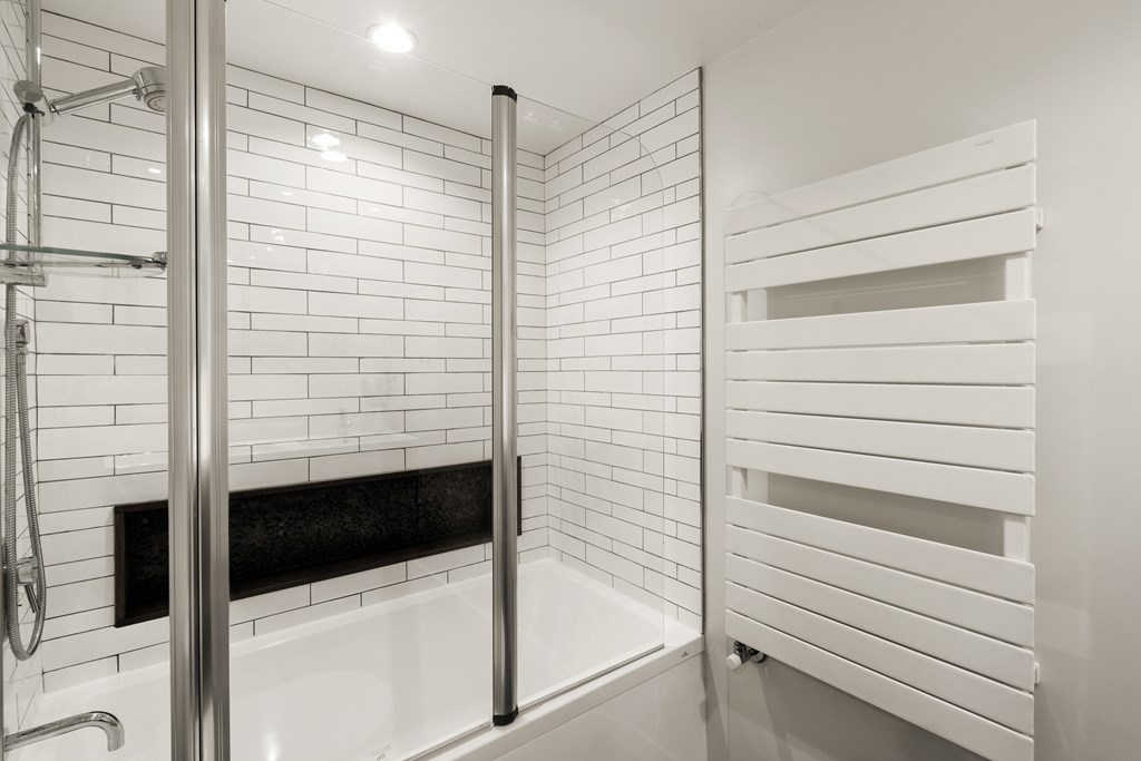 5 Auburn Street, Unit 1 Boston, MA 02129 - Photo 14 of 25 a bathroom with a shower and a sink