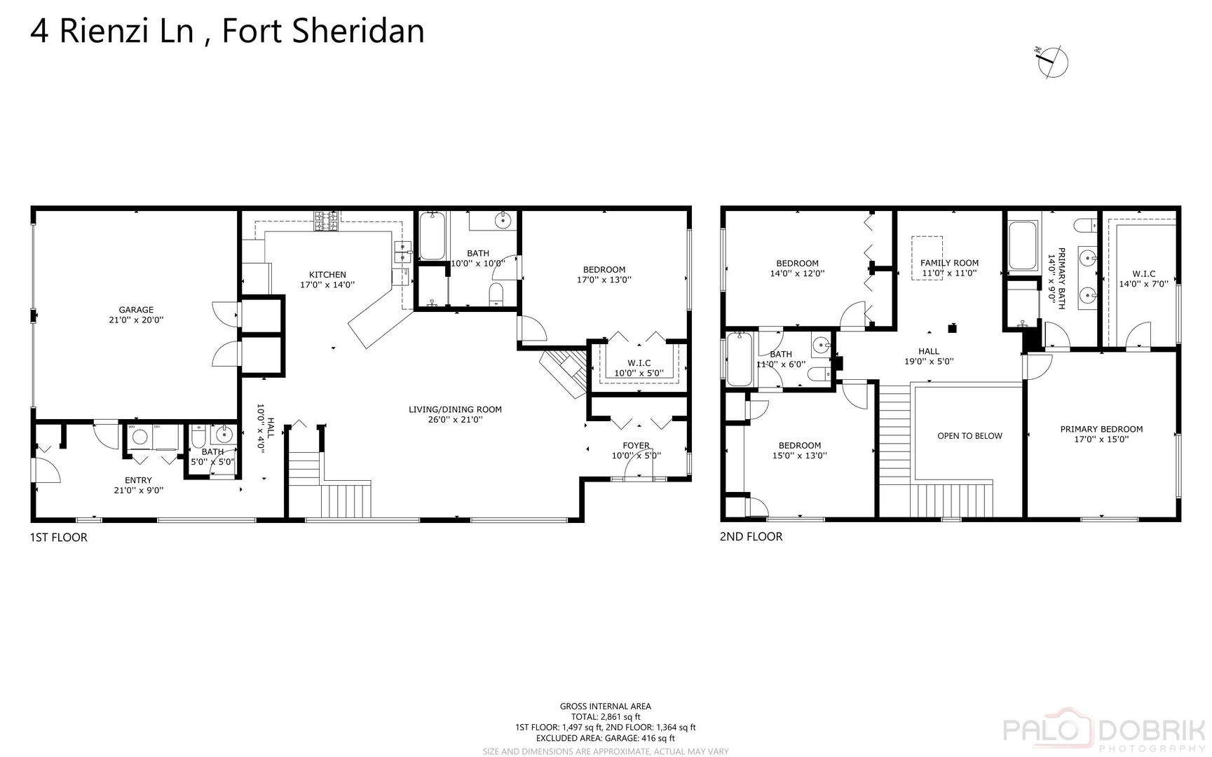 4 Rienzi Lane Highwood, IL 60040 - Photo 10 of 10 a picture of a floor plan