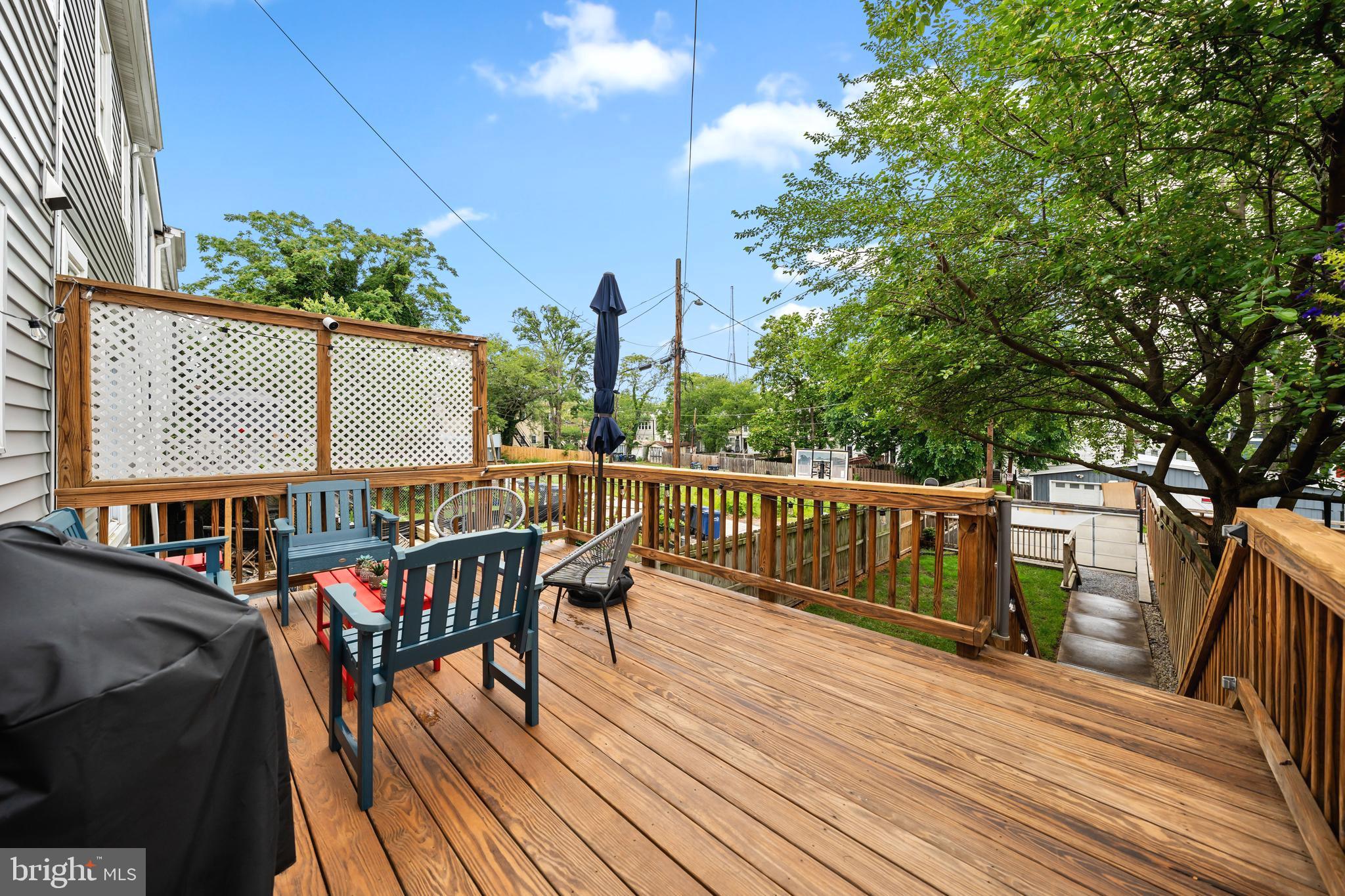 613 Longfellow Street Northwest Washington, DC 20011 - Photo 32 of 42 Large Rear Deck