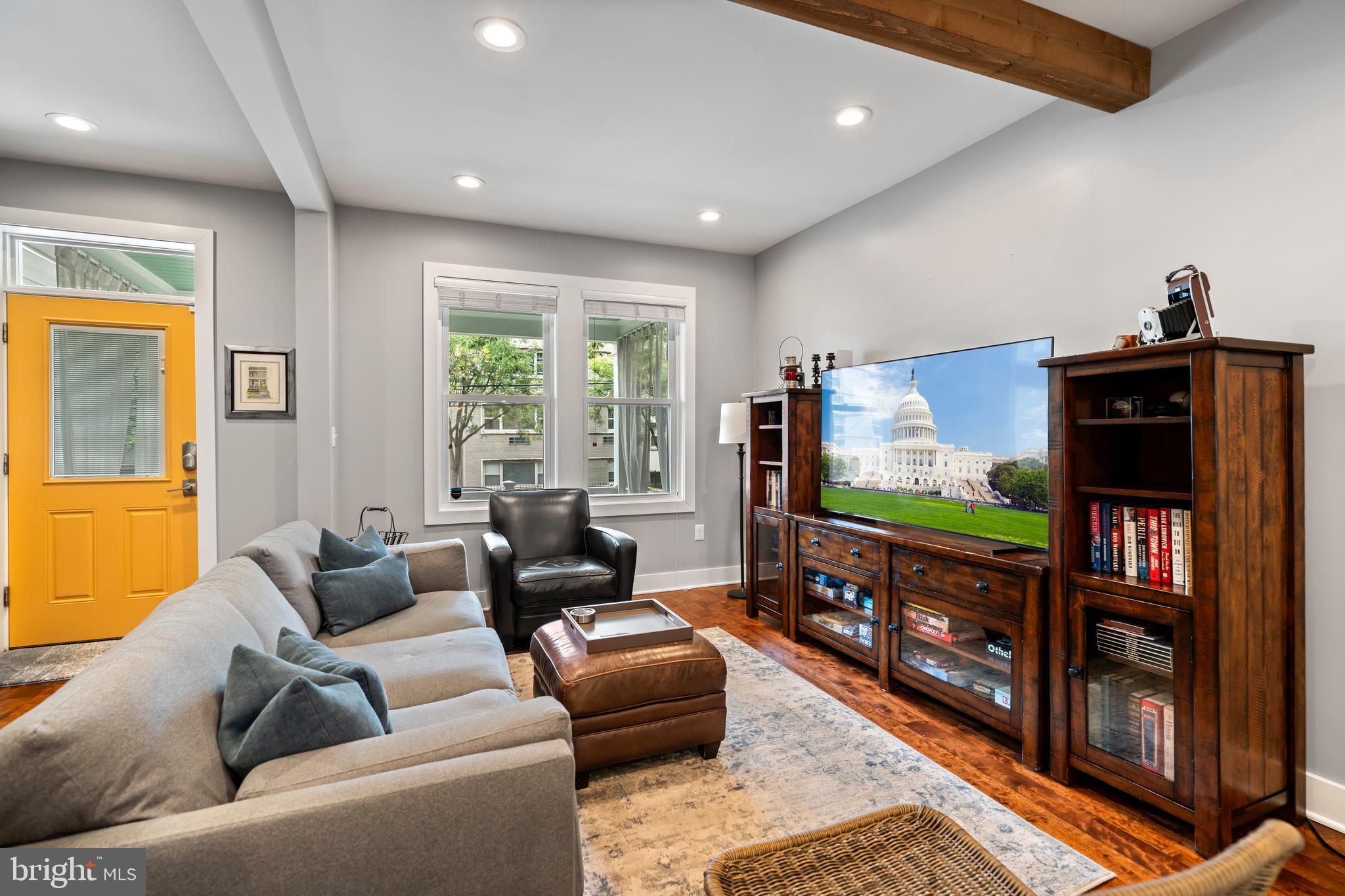 613 Longfellow Street Northwest Washington, DC 20011 - Photo 6 of 42 Living Room with High Ceilings
