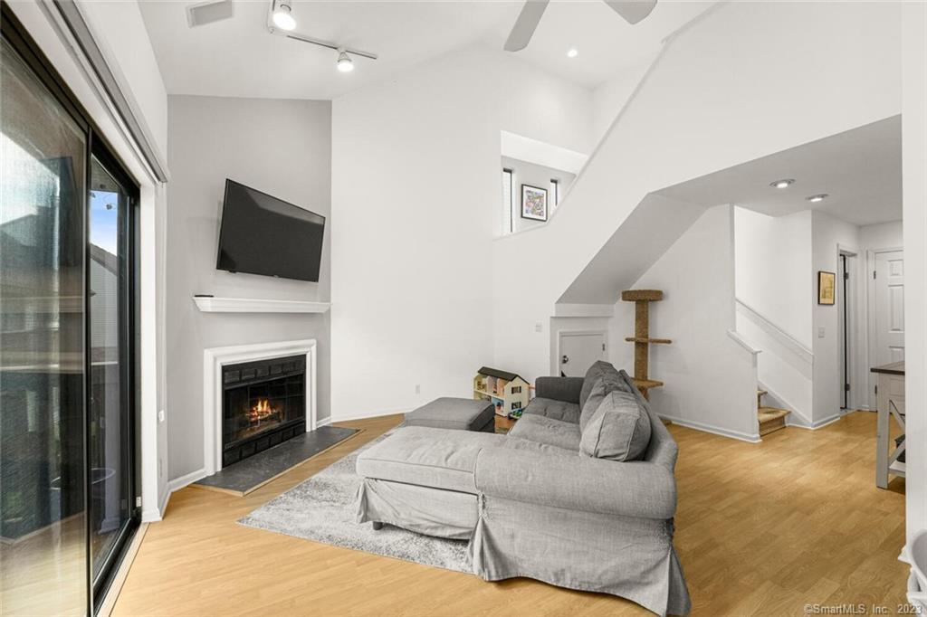 Living Room with Vaulted Ceilings