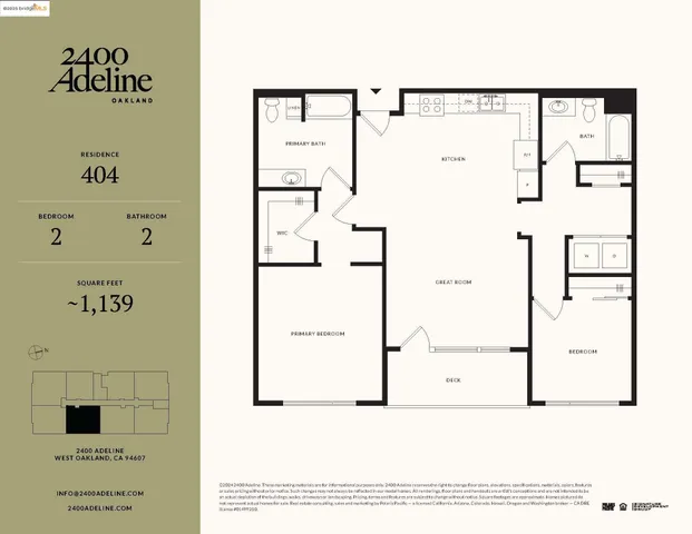 $499,000 | 2400 Adeline Street, Unit 404, Oakland, CA 94607