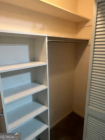 a close view of closet