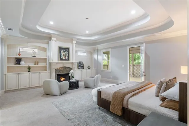 a living room with furniture and a couch