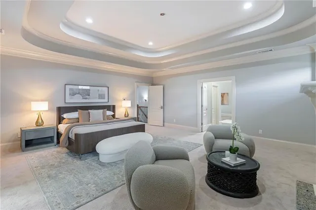 a view of a balcony with wooden floor