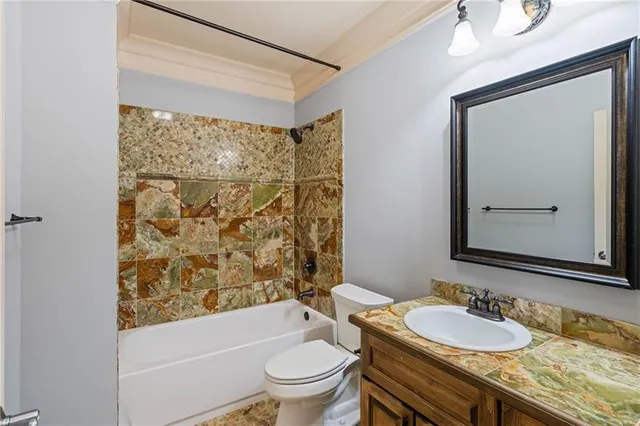 a view of a backyard with a garden and plants