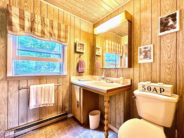 a storage room with furniture