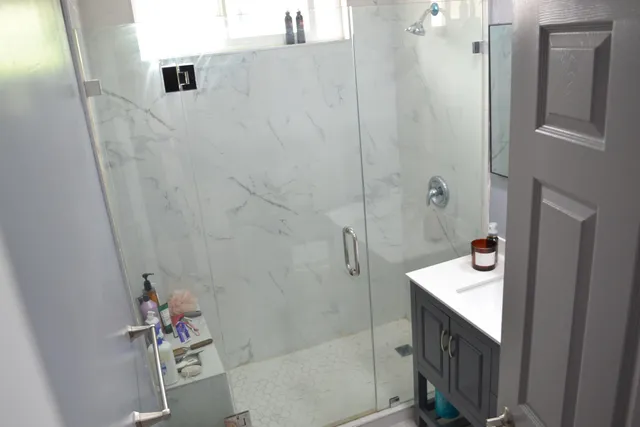 a bathroom with a sink and toilet