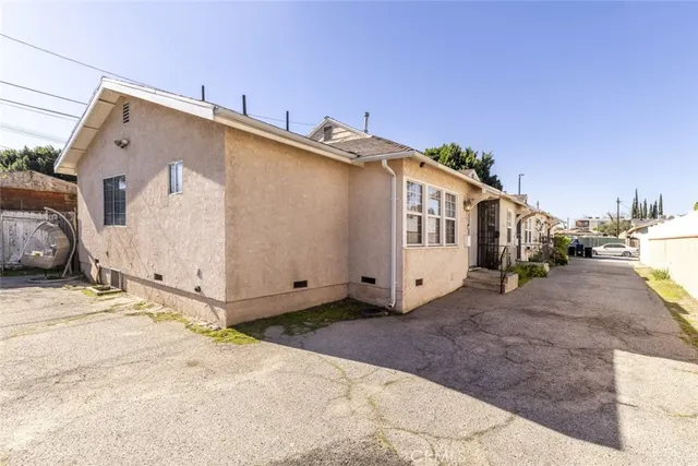 a large white building with a white house