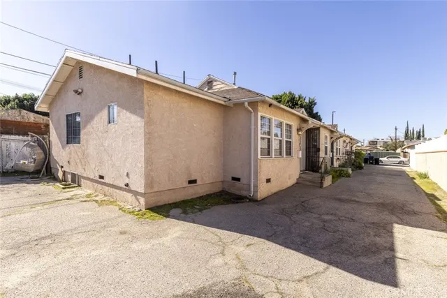 a large white building with a white house