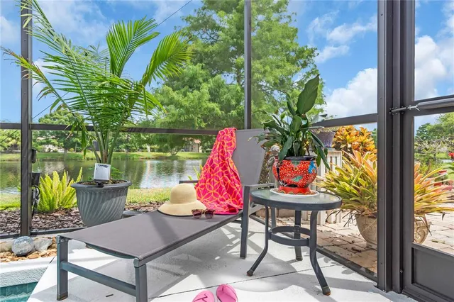 a view of a outdoor seating area