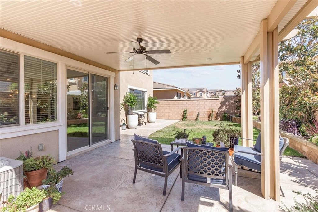 5327 La Bodega Way Fontana, CA 92336 - Photo 22 of 25 Patio with lights and fan