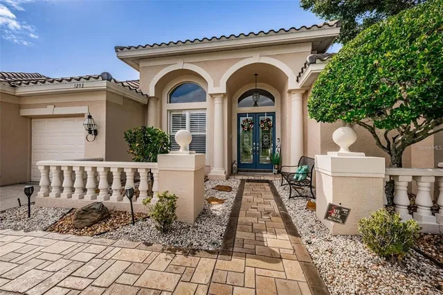 a house view with a outdoor space
