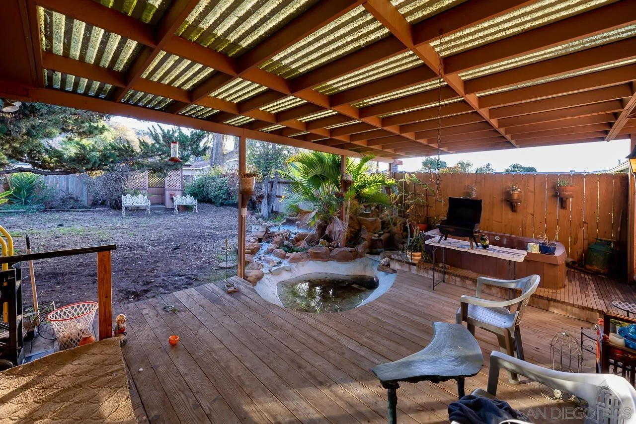 1225 Andover Road El Cajon, CA 92019 - Photo 22 of 27 a view of a backyard with sitting area