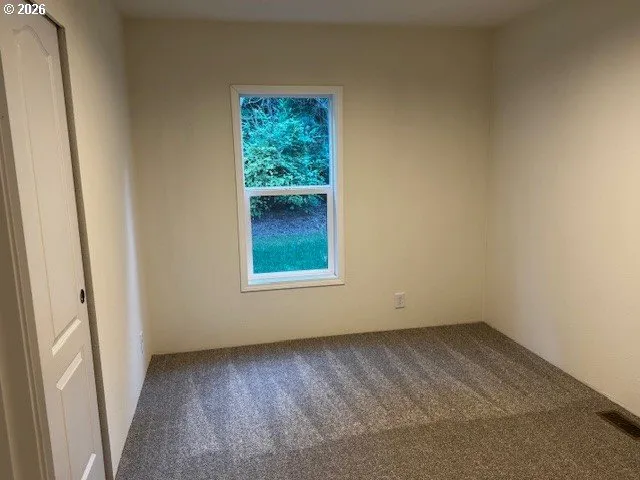 a view of a wooden door