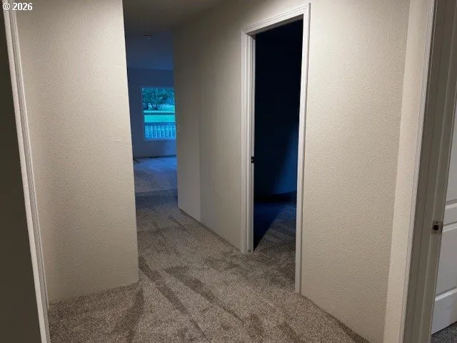 a view of hallway with shower