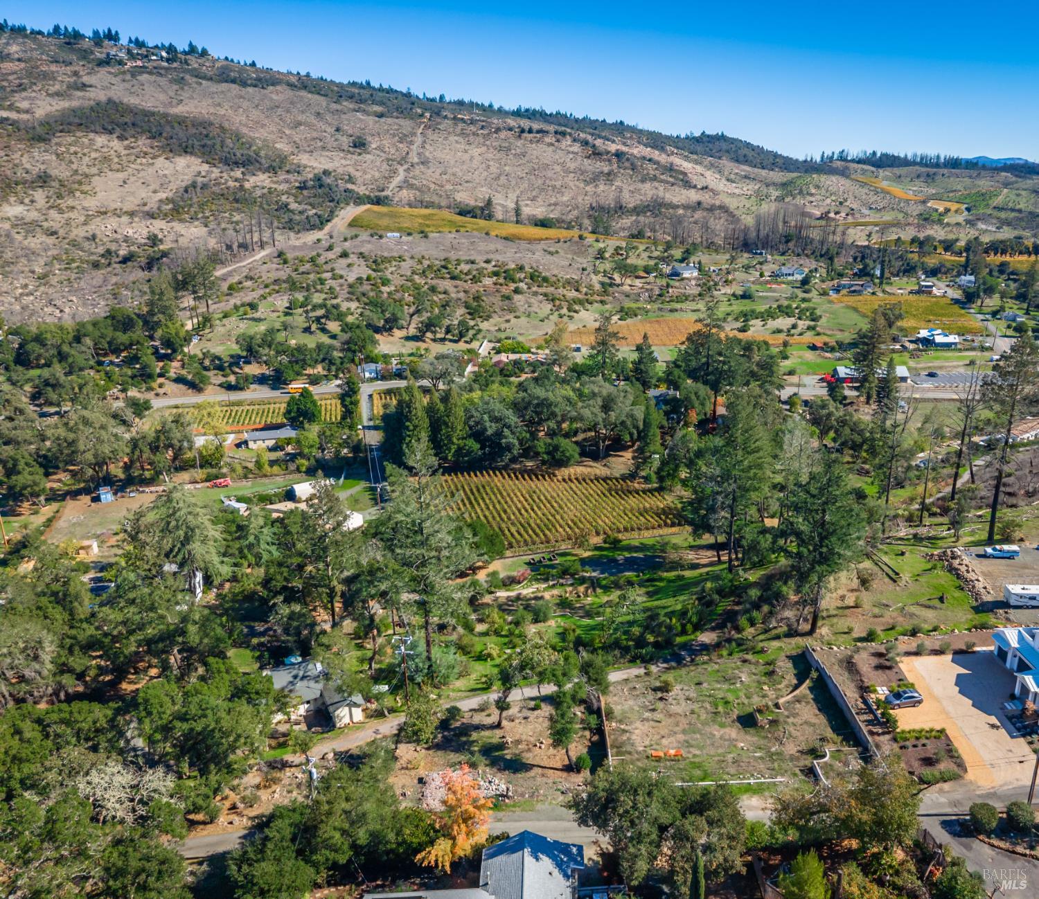 14 Upland Road St. Helena, CA 94574 - Photo 11 of 33 an aerial view of residential houses with outdoor space and trees