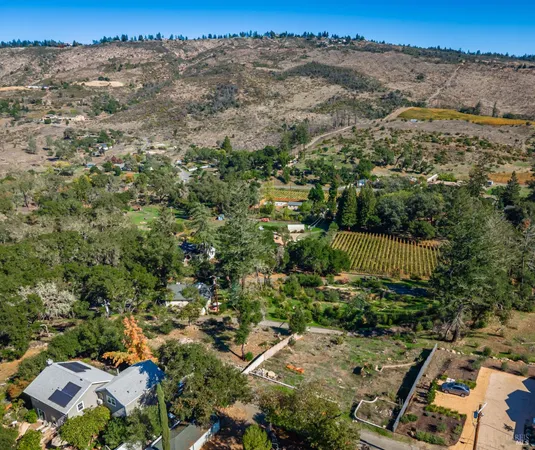 an aerial view of multiple house