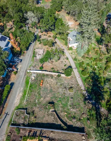 a view of backyard with green space