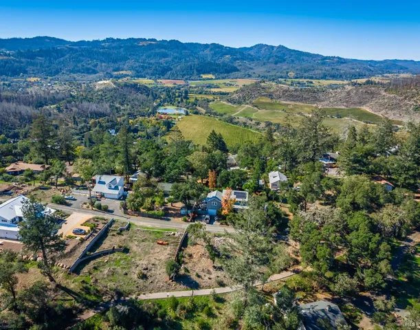 an aerial view of multiple house